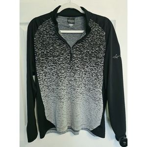 Greg Norman for Tasso Elba Grey Quarter Zip Golf Jacket. Size: Medium.
